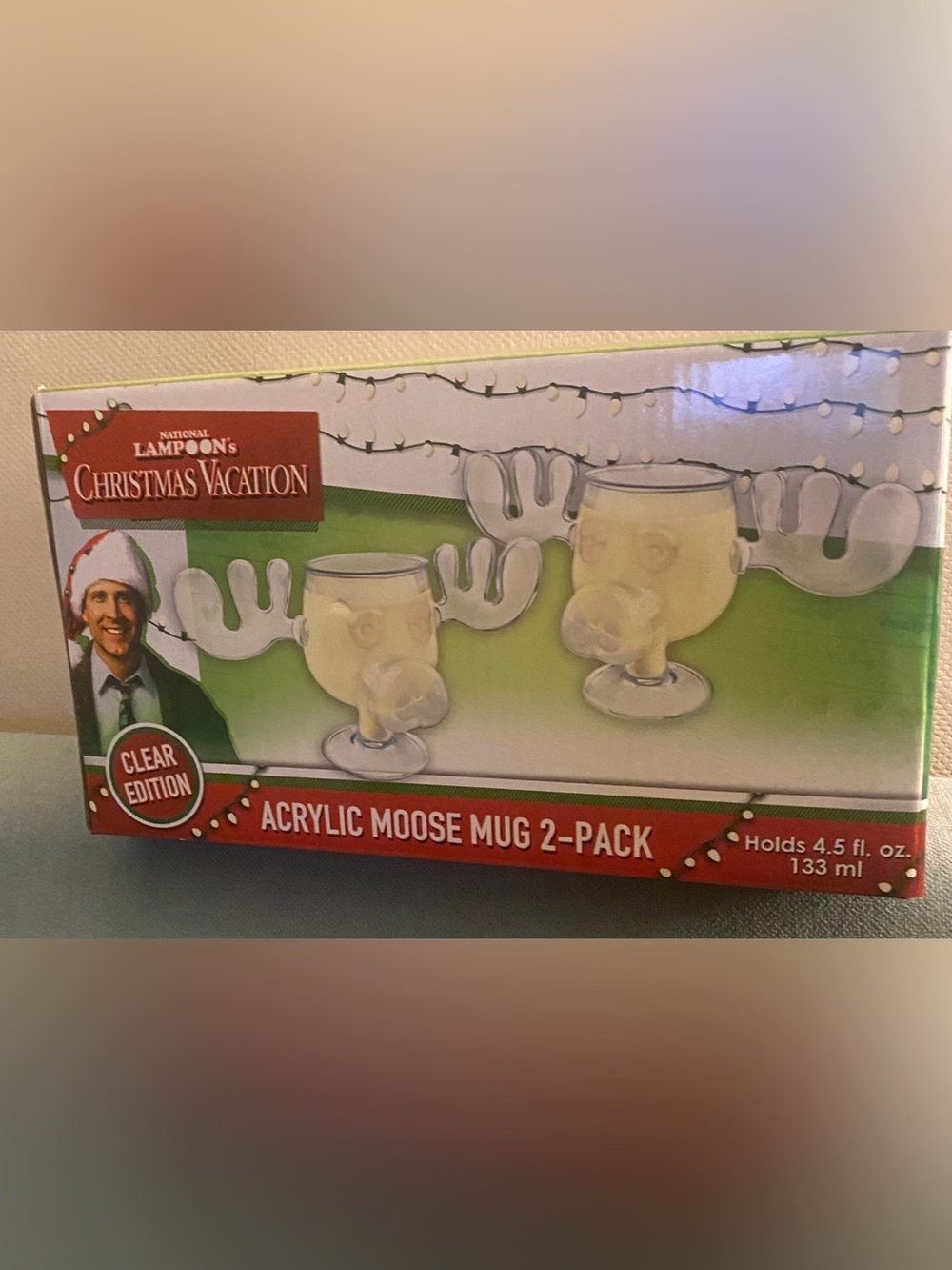 National Lampoon's Christmas Vacation Acrylic Moose Mug 4.5oz 2 Pack NIB